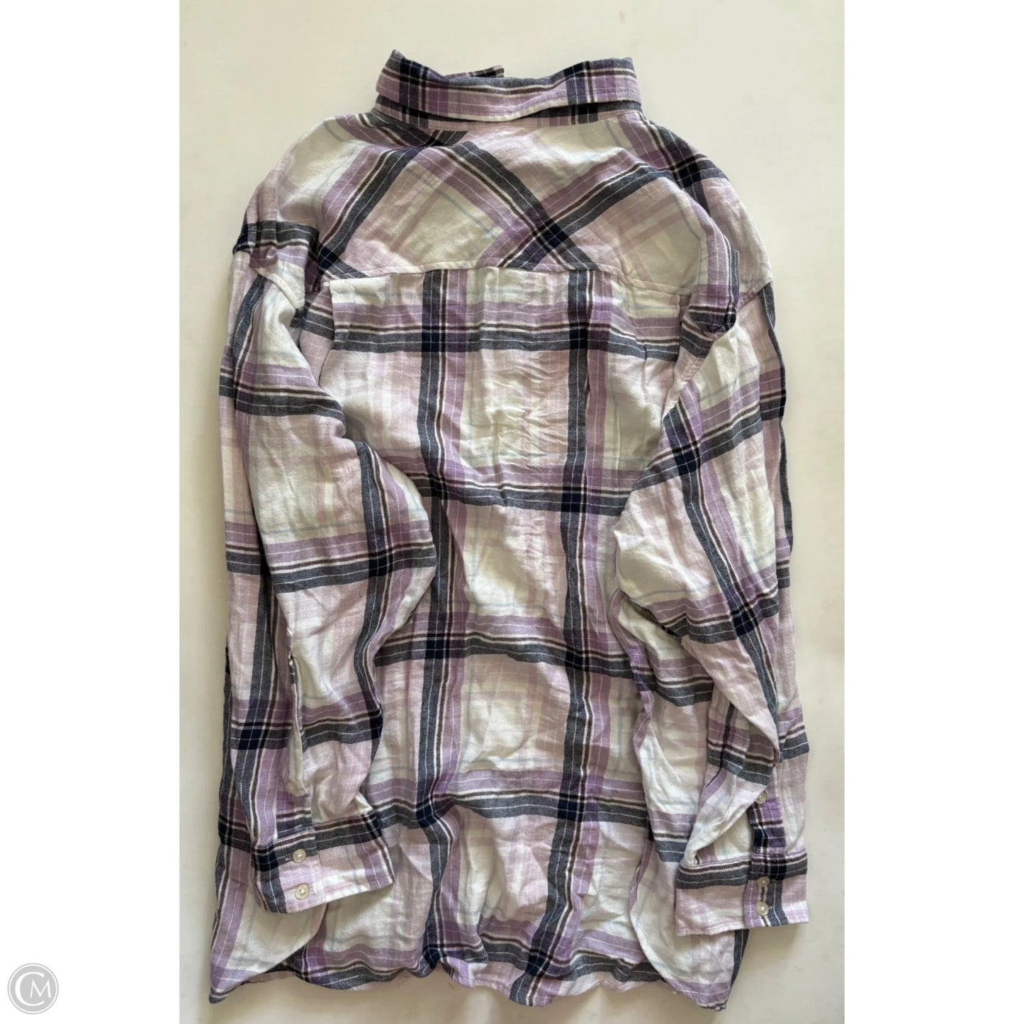 Top Long Sleeve By Sonoma In Plaid Pattern, Size: 2x