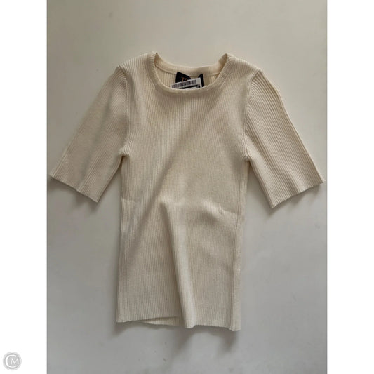 Sweater Short Sleeve By Truth In Cream, Size: Xs