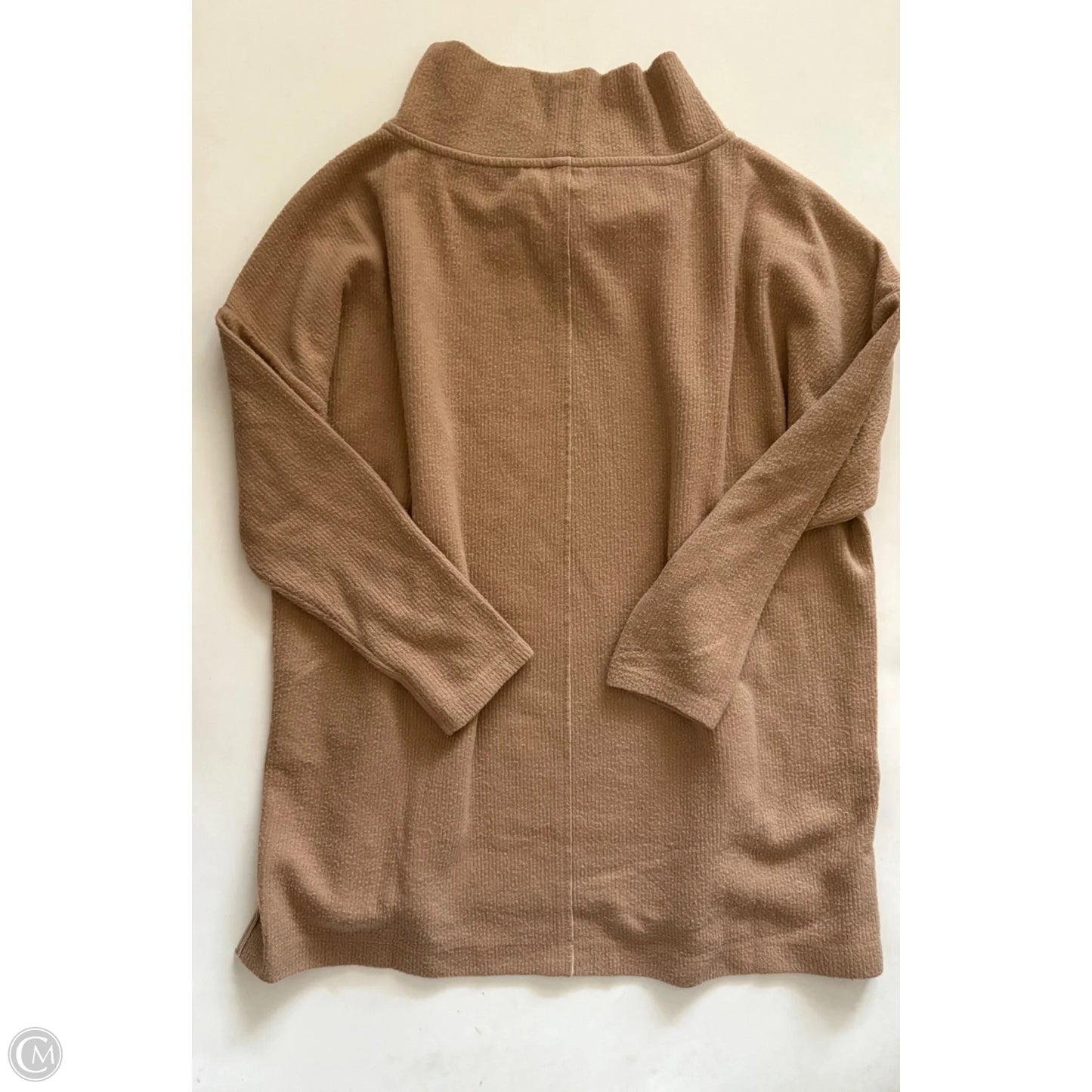 Top Long Sleeve By Anthropologie In Tan, Size: S