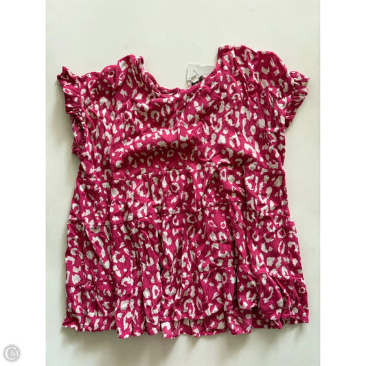 Top Short Sleeve By Andree By Unit In Pink, Size: M