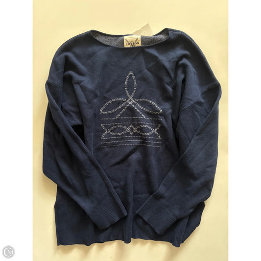 Top Long Sleeve By Cotton Rye In Blue, Size: M