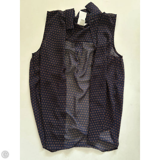 Blouse Sleeveless By H&m In Navy, Size: S