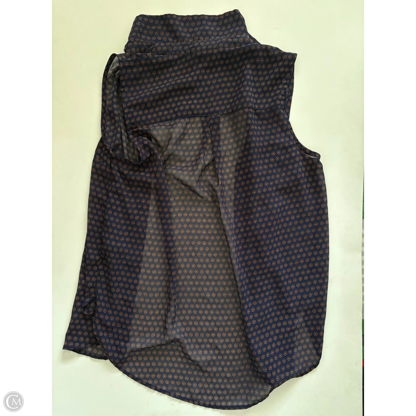Blouse Sleeveless By H&m In Navy, Size: S
