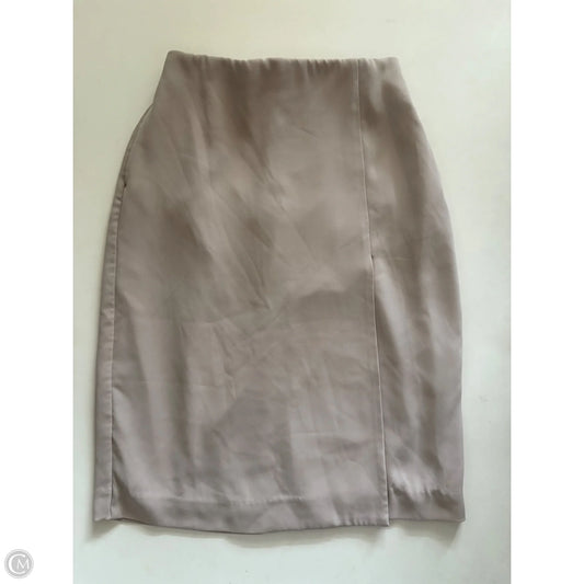 Skirt Midi By Uniqlo In Taupe, Size: Xs