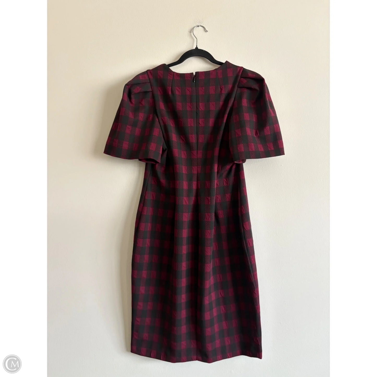 Dress Work By Calvin Klein In Plaid Pattern, Size: 12