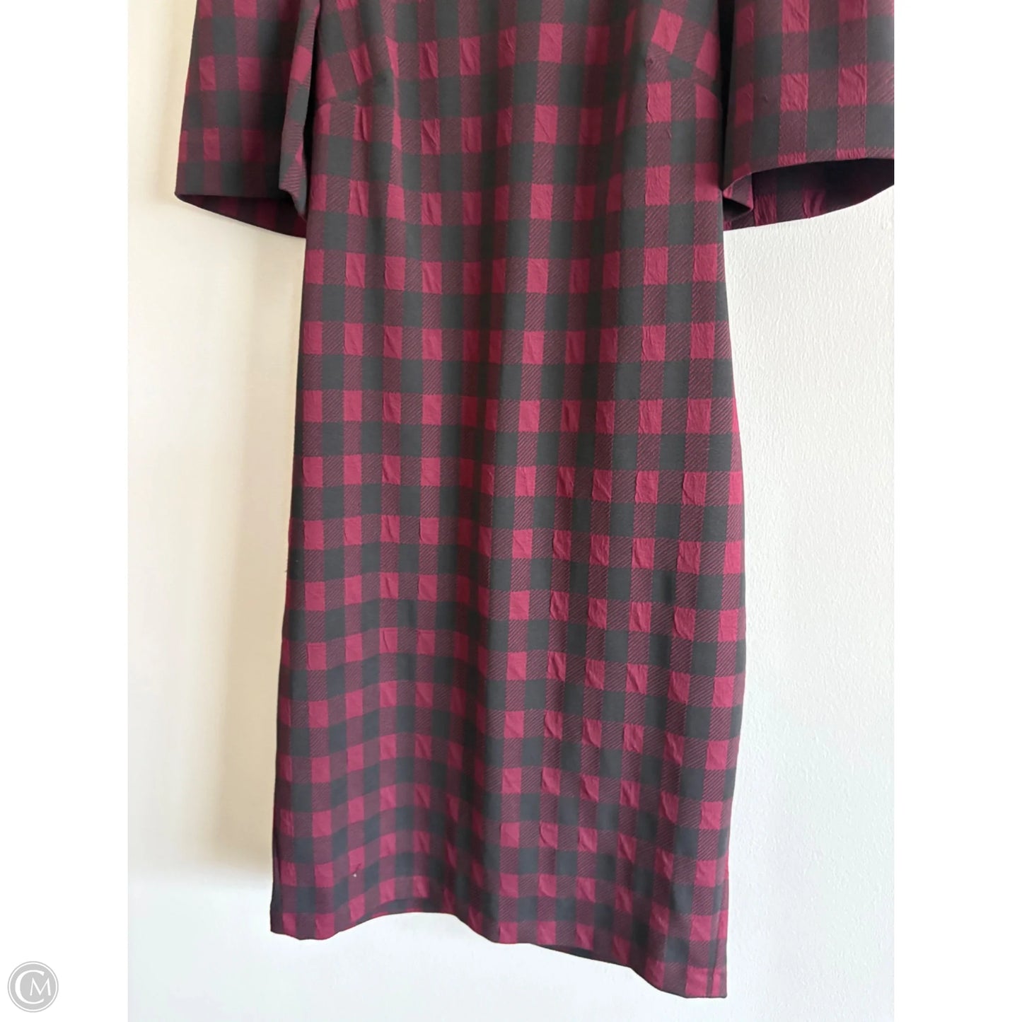 Dress Work By Calvin Klein In Plaid Pattern, Size: 12