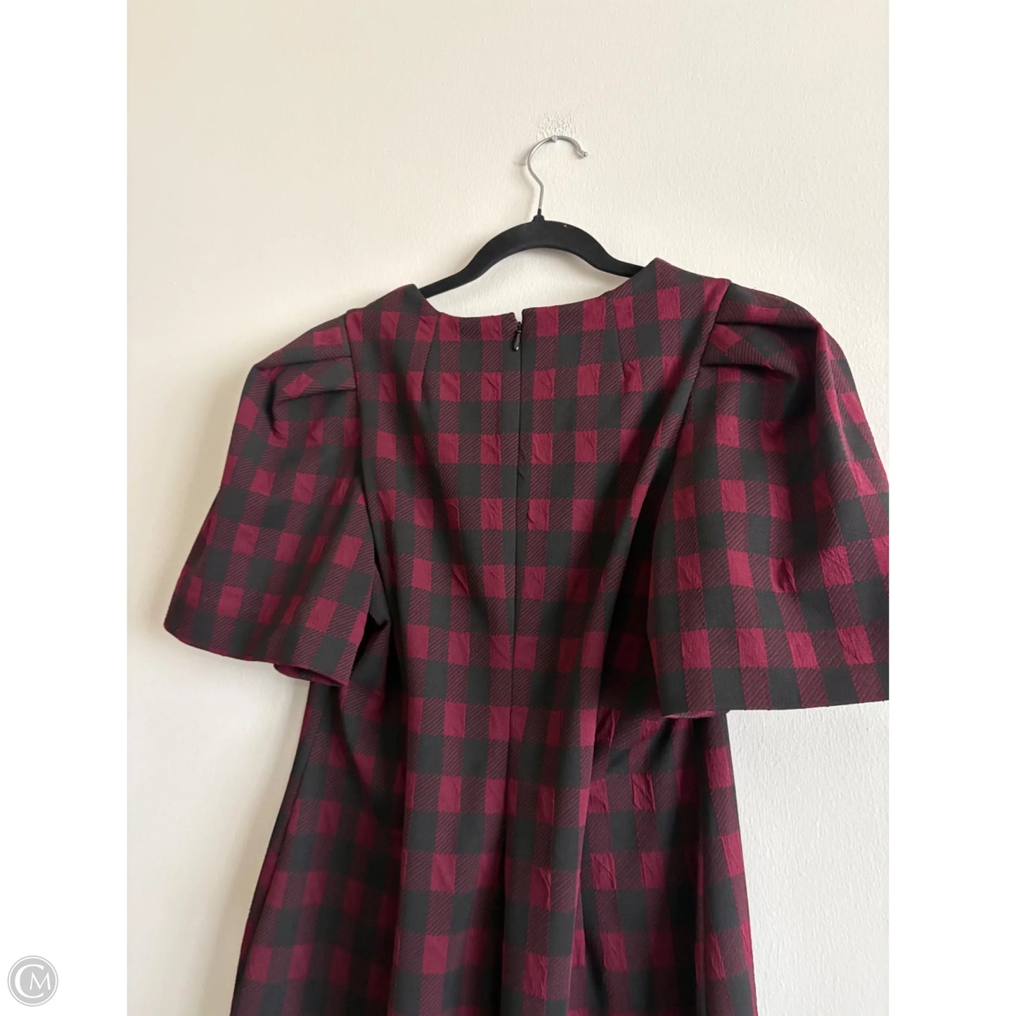 Dress Work By Calvin Klein In Plaid Pattern, Size: 12