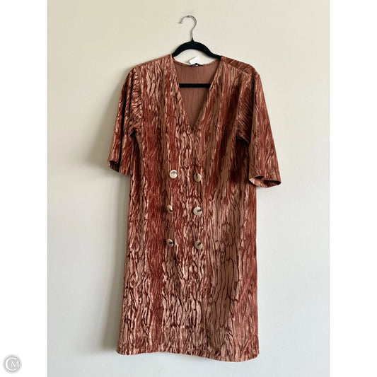 Dress Casual Midi By Zara In Brown, Size: M