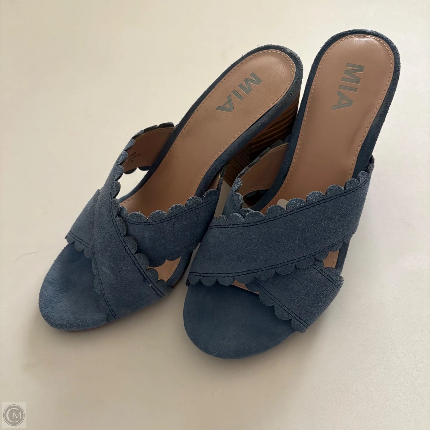 Shoes Heels Block By Mia In Blue, Size: 8