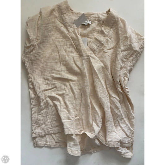 Top Short Sleeve By Wonderly In Cream, Size: Lp