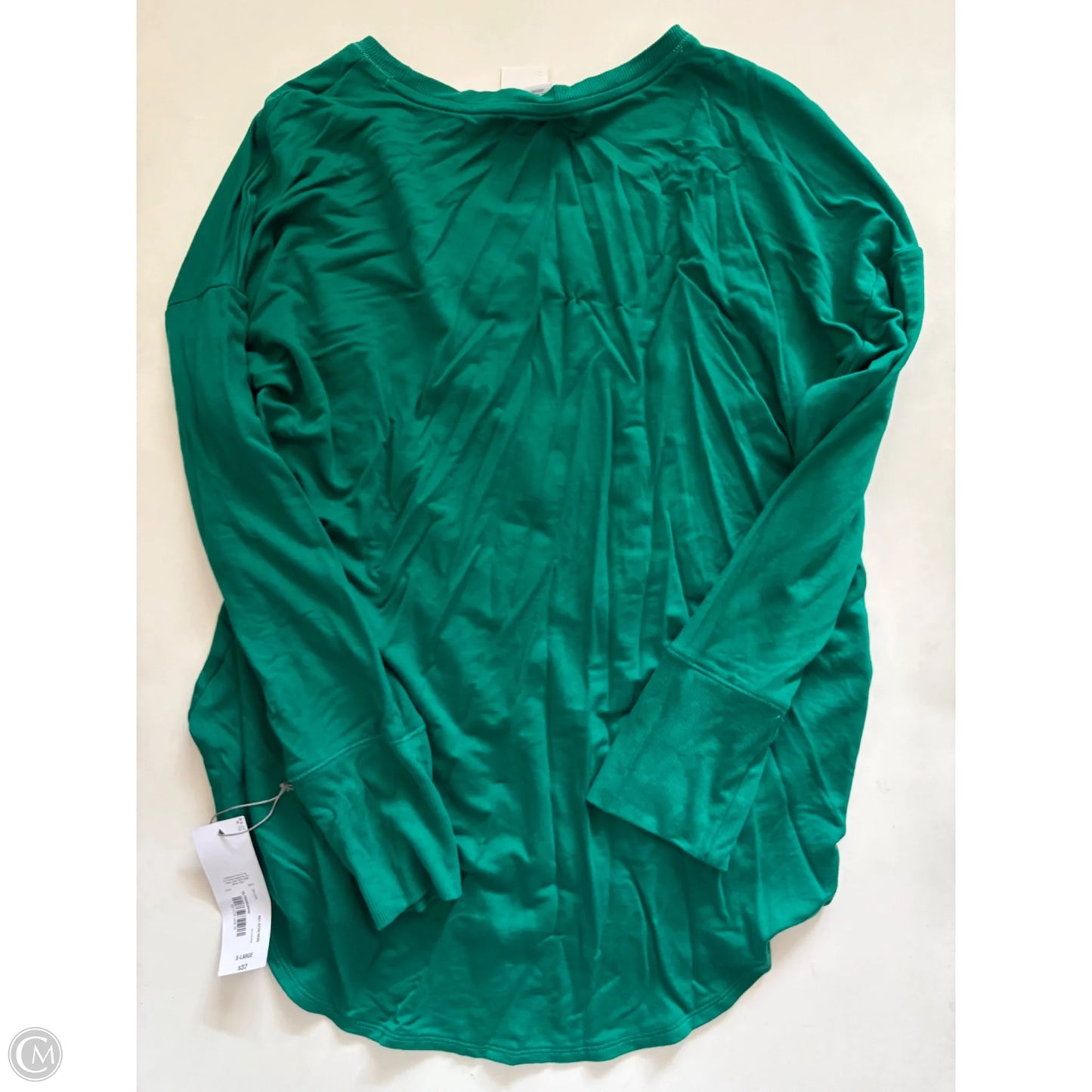 Top Long Sleeve By Liz Claiborne In Green, Size: Xl
