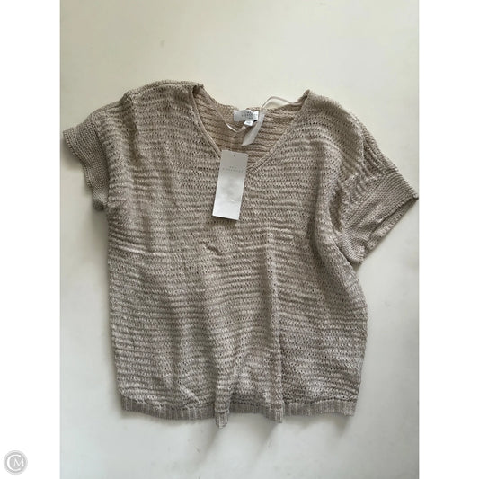 Sweater Short Sleeve By New Directions In Taupe, Size: Lp