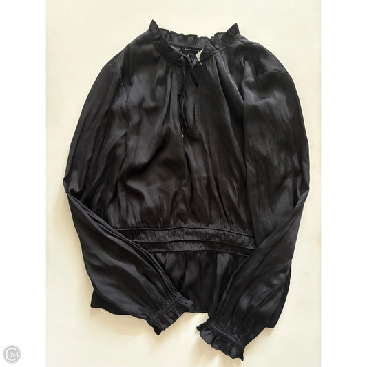 Blouse Long Sleeve By White House Black Market In Black, Size: M