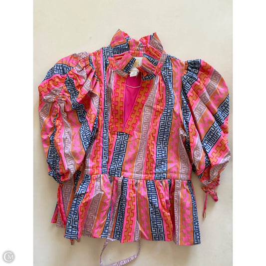 Blouse Short Sleeve By Emily Mccarthy In Multi-colored, Size: Xs