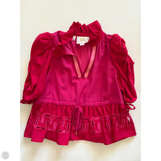 Top Short Sleeve By Emily Mccarthy In Red, Size: Xs