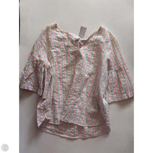 Tunic Long Sleeve By A New Day In Striped Pattern, Size: M