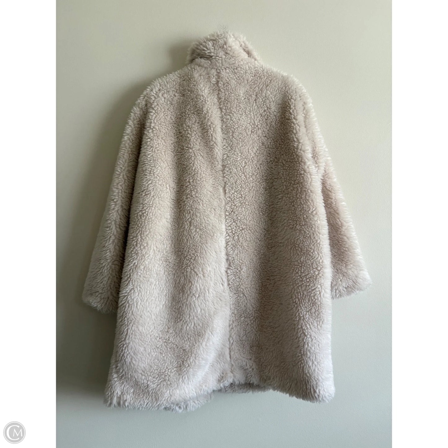 Coat Faux Fur & Sherpa By Clothes Mentor In Cream, Size: L