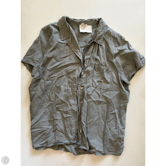 Top Short Sleeve By Hem & Thread In Grey, Size: L