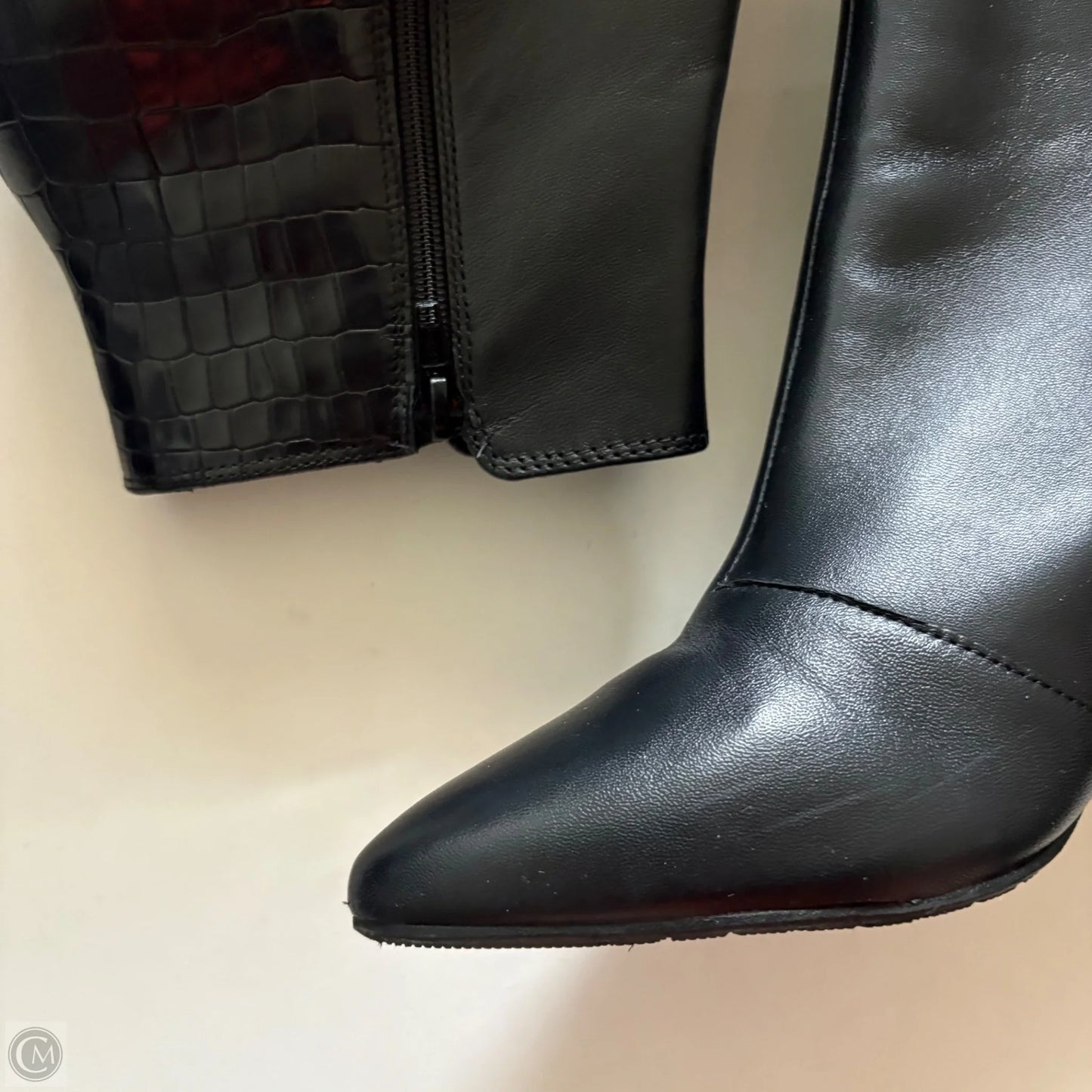 Boots Ankle Heels By Clarks In Black, Size: 9