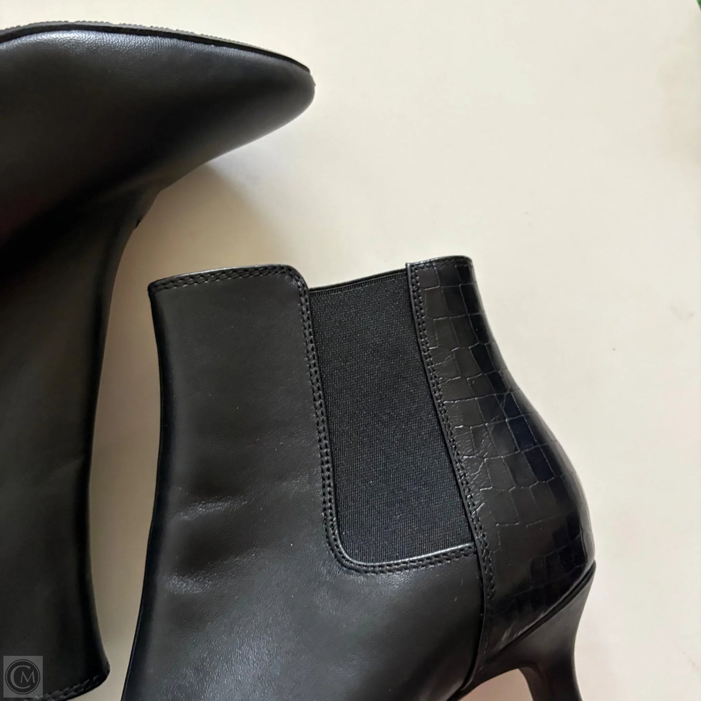 Boots Ankle Heels By Clarks In Black, Size: 9