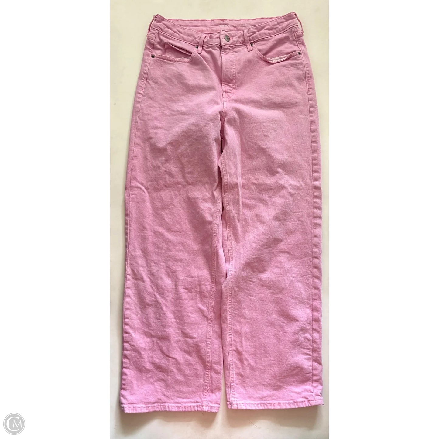 Jeans Wide Leg By Old Navy In Pink, Size: 12