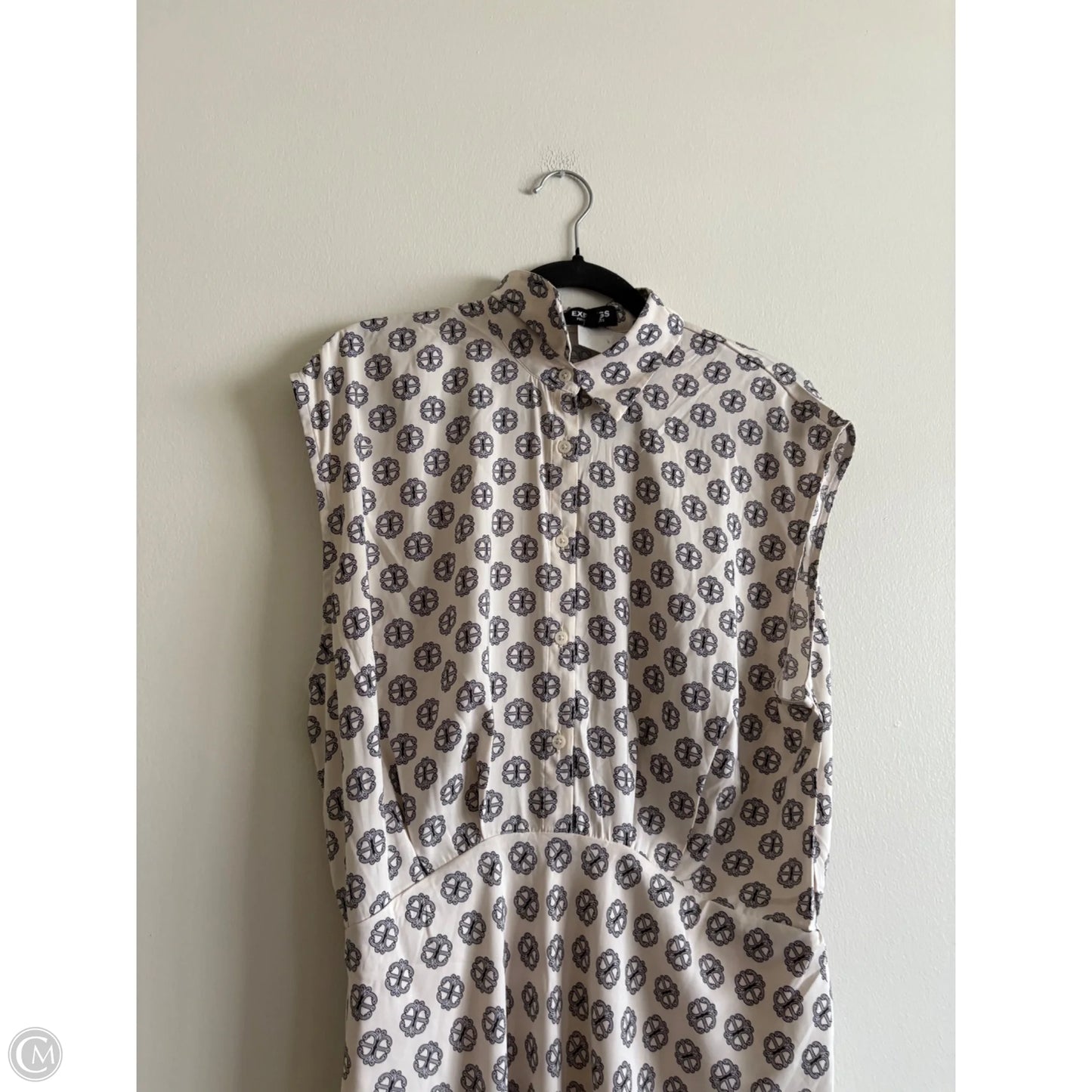 Dress Work By Express In Cream, Size: L
