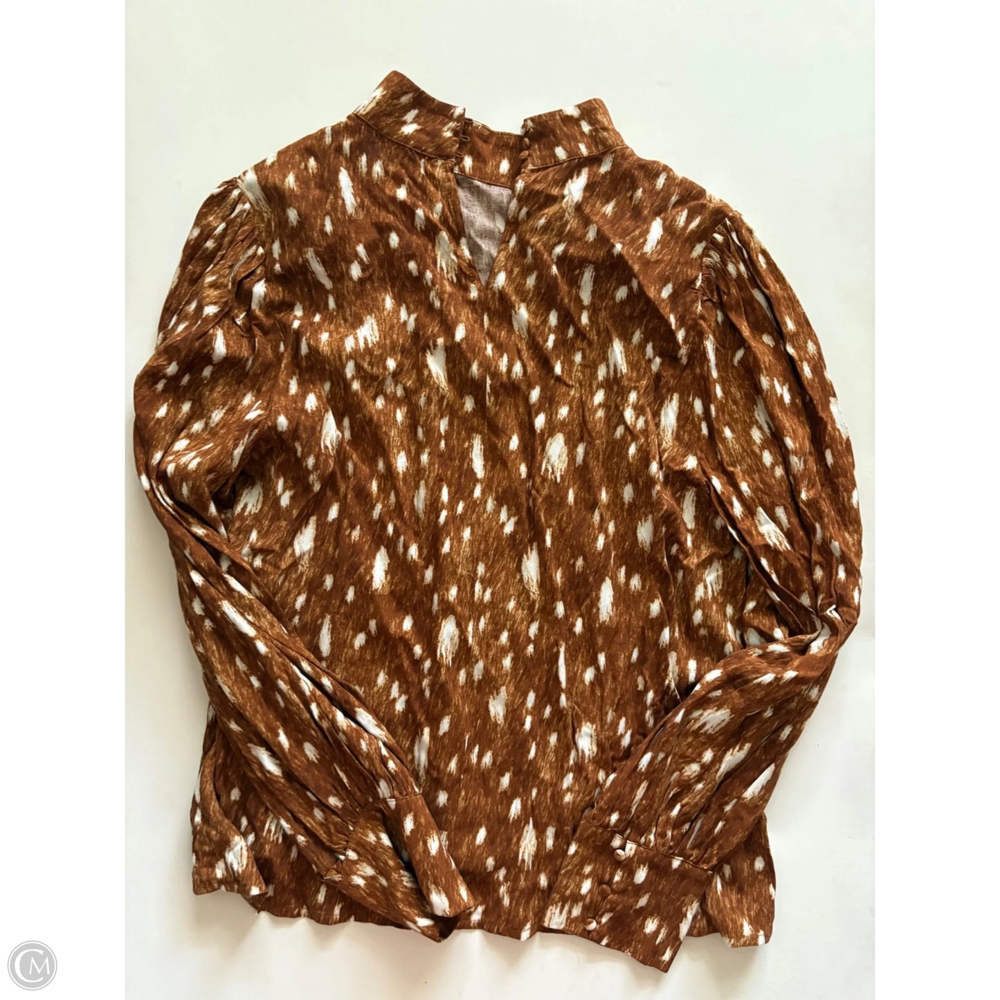 Top Long Sleeve By Express In Brown, Size: M