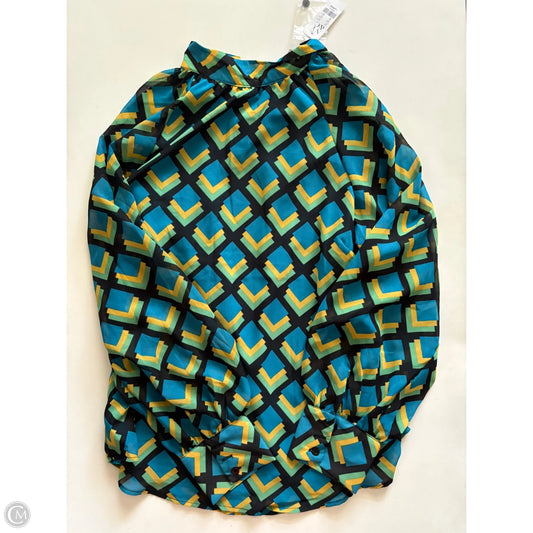 Blouse Long Sleeve By New York And Co In Multi-colored, Size: L