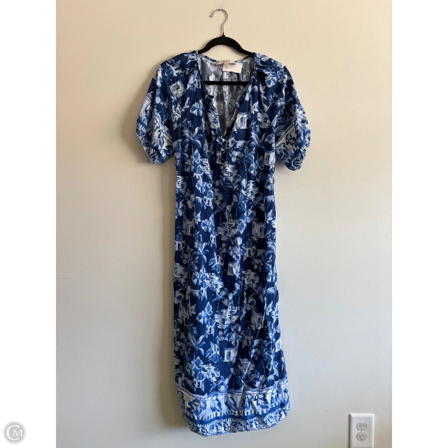 Dress Casual Maxi By Loft In Blue, Size: L
