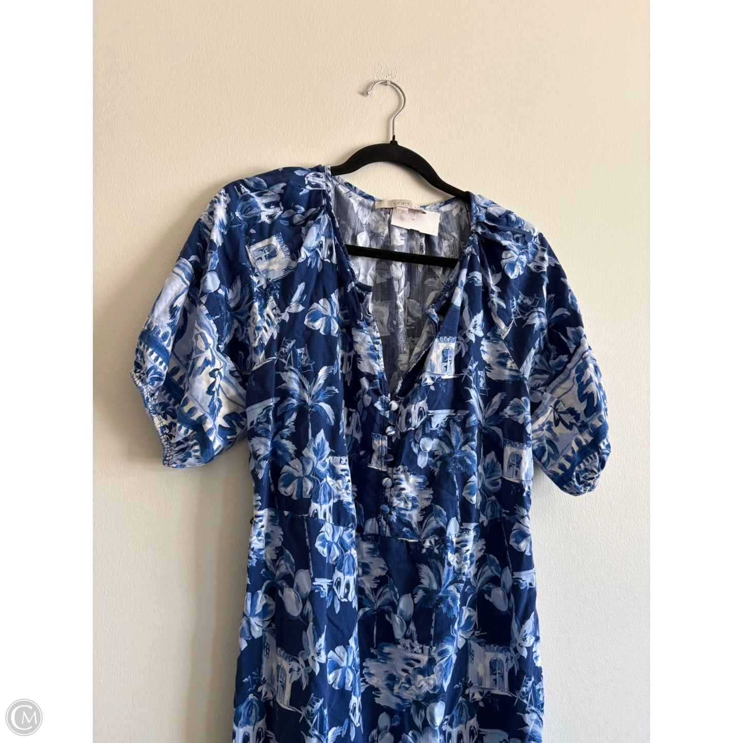 Dress Casual Maxi By Loft In Blue, Size: L