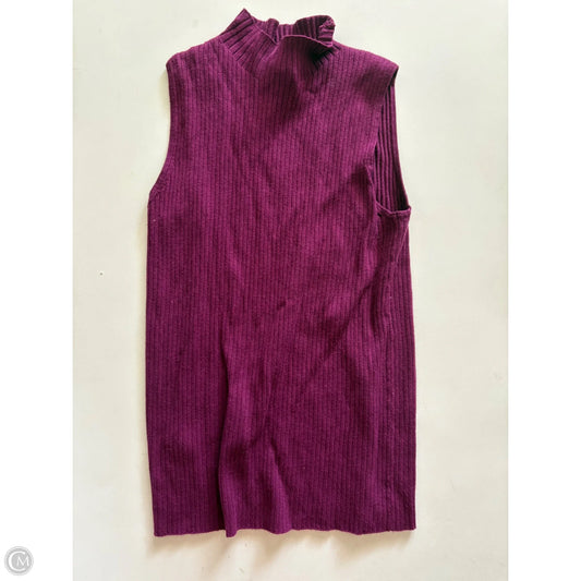 Sweater Short Sleeve By Ann Taylor In Purple, Size: M