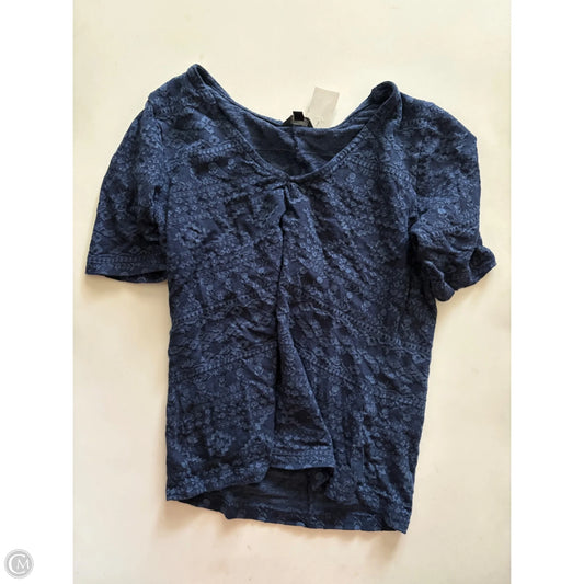Top Short Sleeve By Lucky Brand In Navy, Size: M