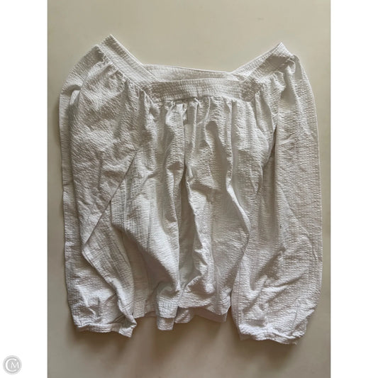 Top Long Sleeve By J. Crew In White, Size: M