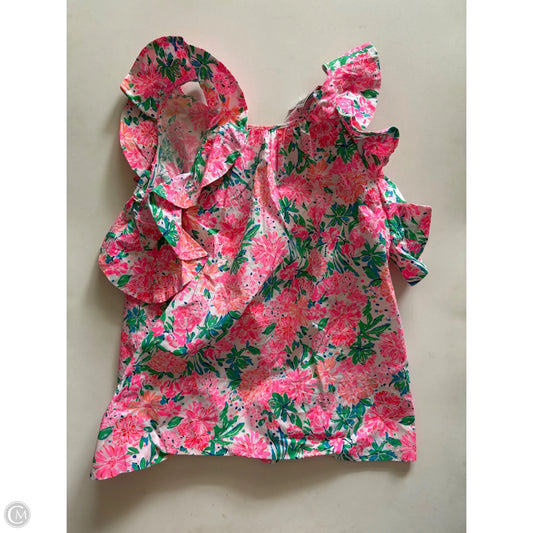 Top Short Sleeve Designer By Lilly Pulitzer In Floral Print, Size: Xs
