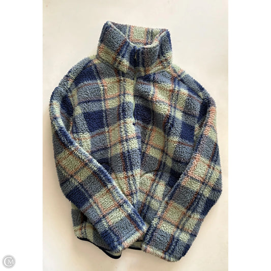 Jacket Faux Fur & Sherpa By Clothes Mentor In Plaid Pattern, Size: S