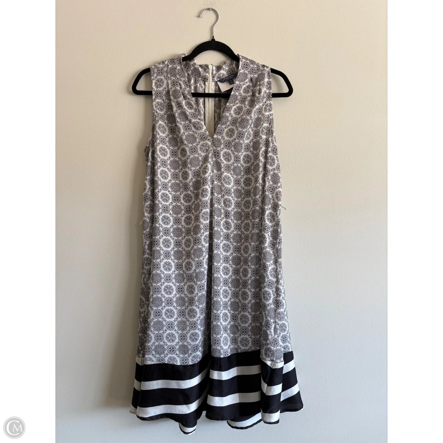 Dress Casual Midi By Peter Som In Black & White, Size: M