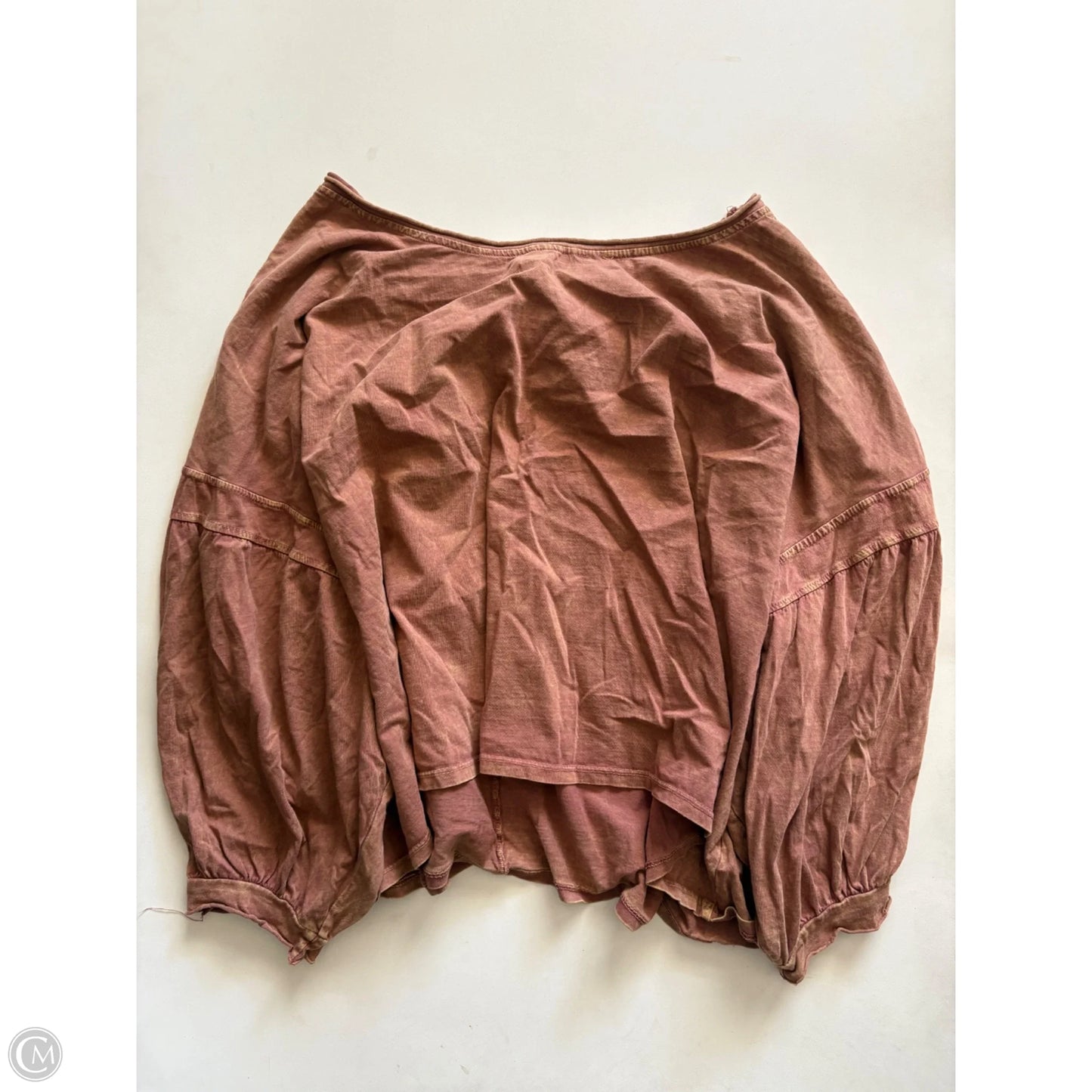 Top Long Sleeve By Lela sky In Brown, Size: M