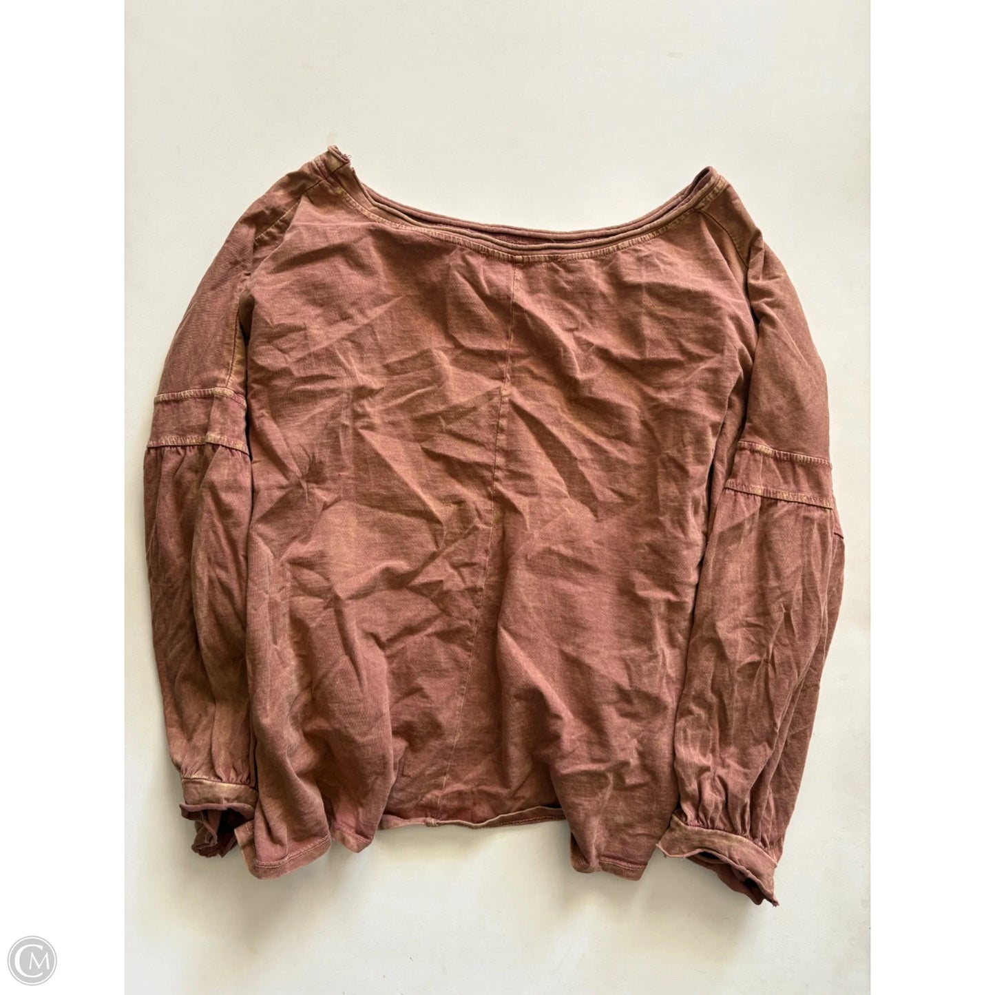 Top Long Sleeve By Lela sky In Brown, Size: M