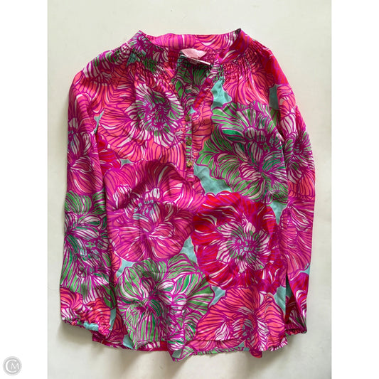 Blouse Designer By Lilly Pulitzer In Floral Print, Size: Xs