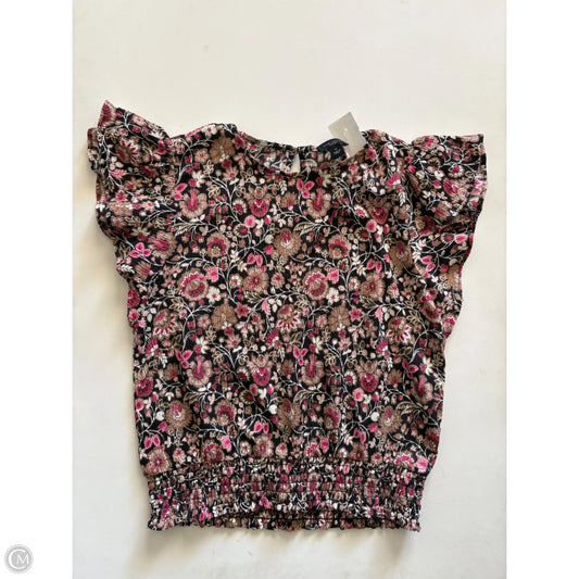 Top Short Sleeve By Ann Taylor In Floral Print, Size: Xs