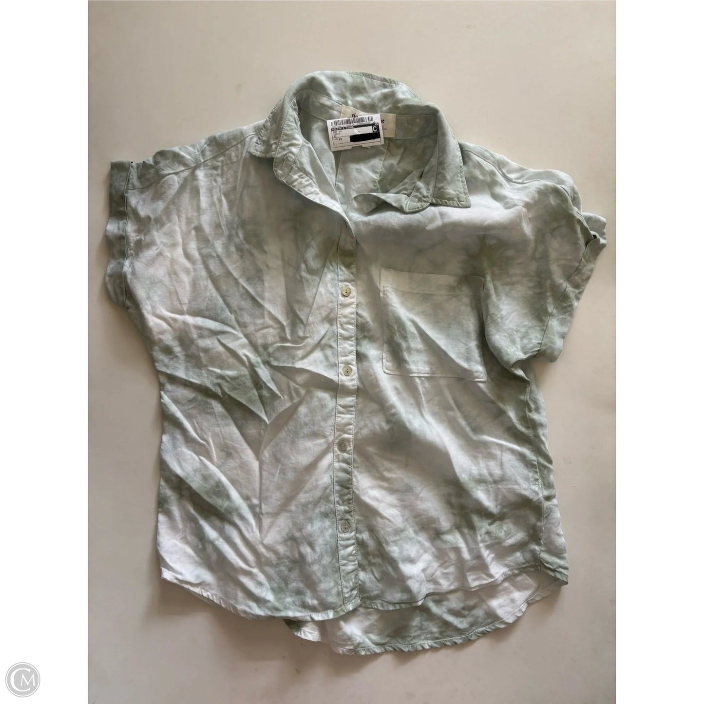 Top Short Sleeve By Cloth & Stone In Green, Size: Xs
