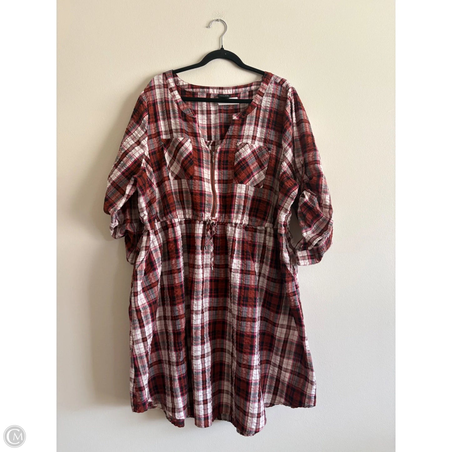 Dress Casual Midi By Torrid In Plaid Pattern, Size: 3x