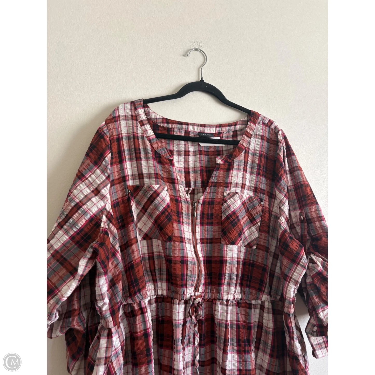 Dress Casual Midi By Torrid In Plaid Pattern, Size: 3x