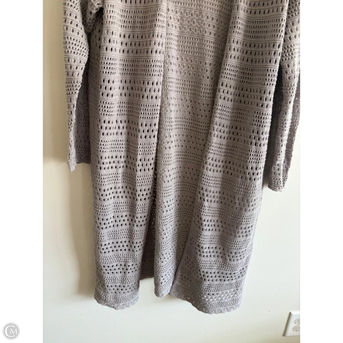 Sweater Cardigan By Torrid In Grey, Size: 2x