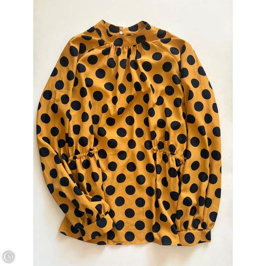 Blouse Long Sleeve By Zara In Polkadot Pattern, Size: S
