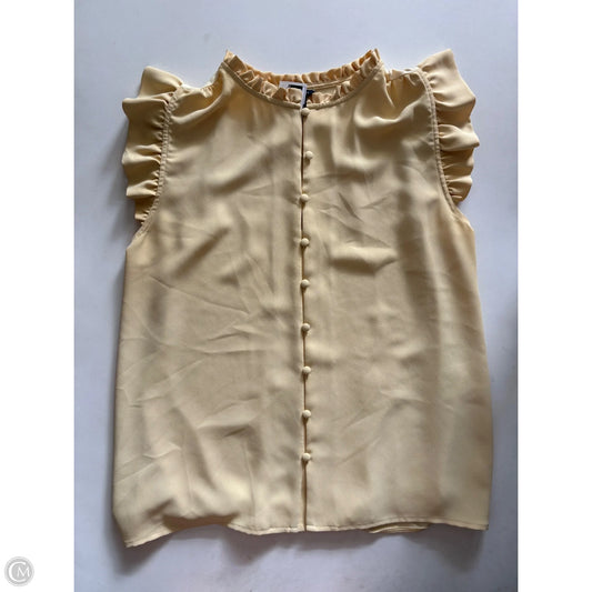 Blouse Sleeveless By Ann Taylor In Yellow, Size: S
