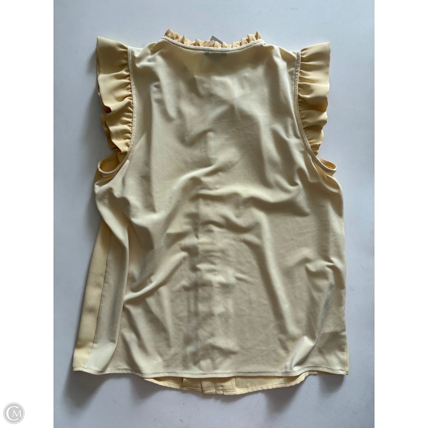Blouse Sleeveless By Ann Taylor In Yellow, Size: S