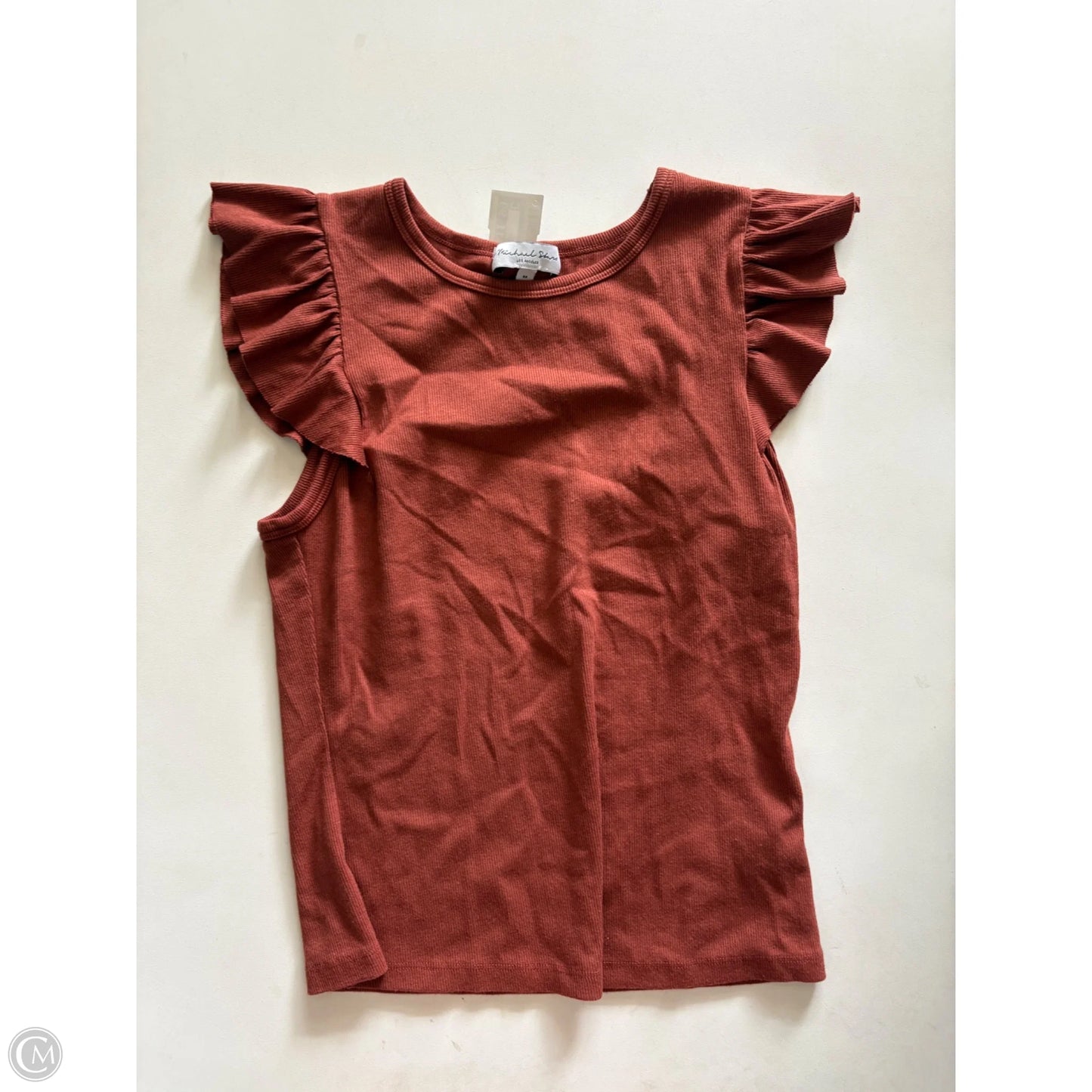 Top Short Sleeve By Michael Stars In Brown, Size: M