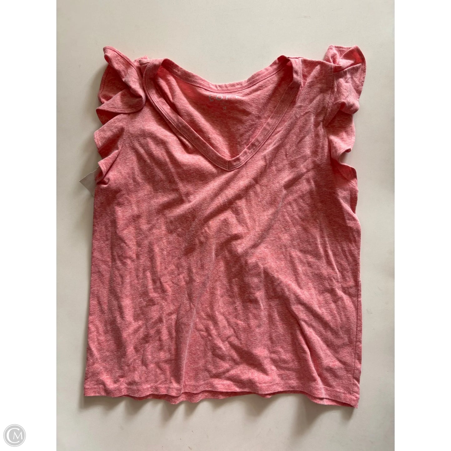Top Short Sleeve By Loft In Orange, Size: M