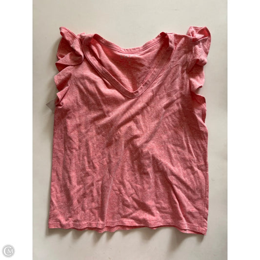 Top Short Sleeve By Loft In Orange, Size: M